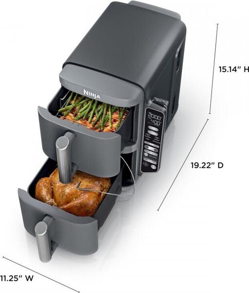 Фритюрник с горещ въздух Ninja SL451EU, 9.5 L, сив