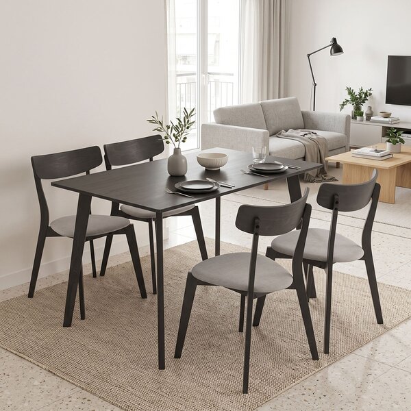 Комплект маса и столове Benson-Toto 5 части сив рустик 120x75x75 см
