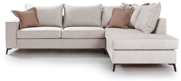Ъглов диван ляв ъгъл Романтичен Крем - Мока 290x235x95 см
