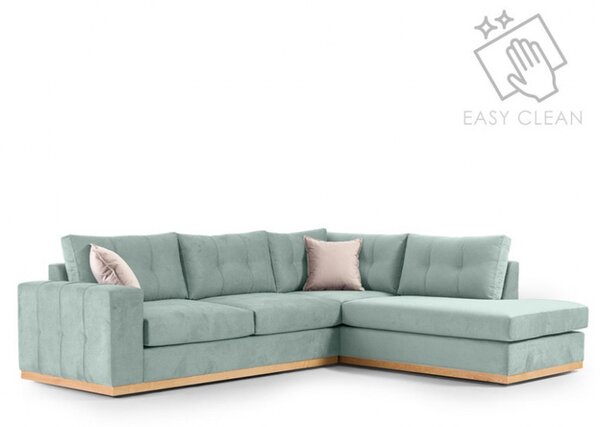 Ъглов диван ляв ъгъл Бостън Сиел - Крем - Натурален 280x225x95 см