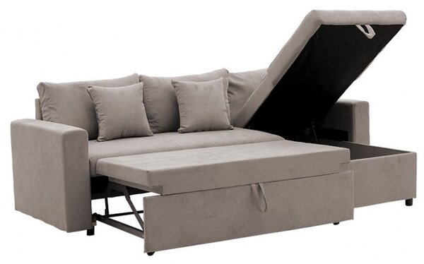 Ъглов диван Лилиан бежов 225x148x81 см