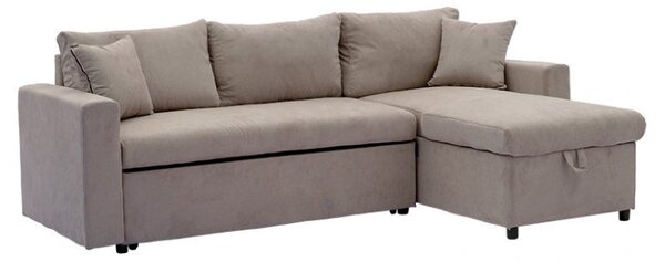 Ъглов диван Лилиан бежов 225x148x81 см