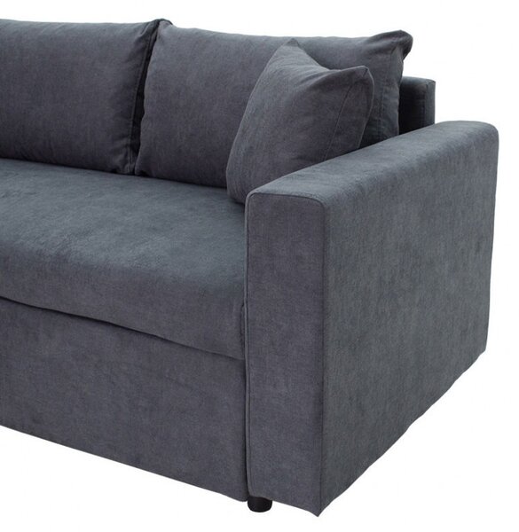 Ъглов диван Лилиан антрацит 225x148x81 см