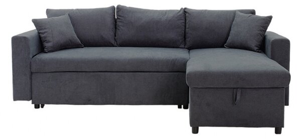 Ъглов диван Лилиан антрацит 225x148x81 см