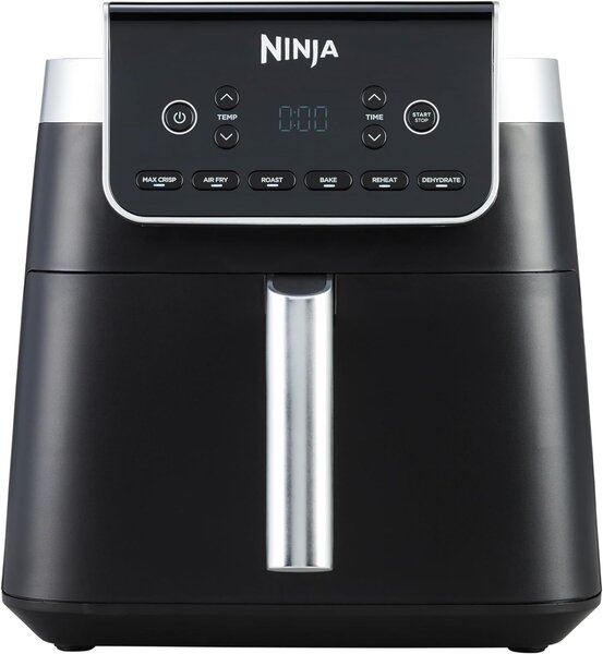 Фритюрник с горещ въздух Ninja AF180EU, 6.2 L, черен