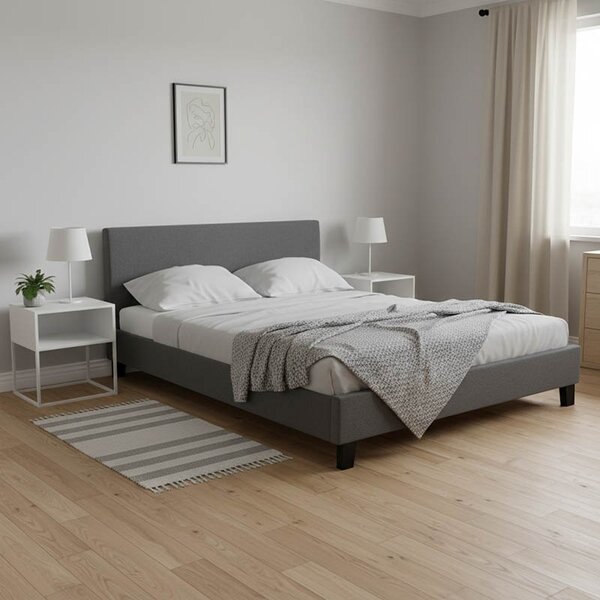 Двойно легло 150x200 см Nevil 3134 Тъмен сив