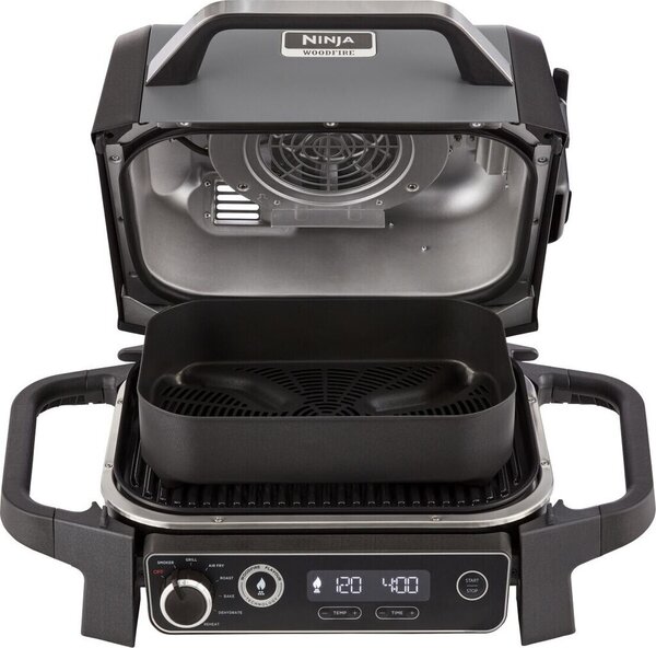 Електрическа скара Ninja OG701EU Woodfire, 2400W, сива