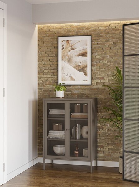 Сиво метално шкафче 70x100x40 cm Fayna – Marckeric