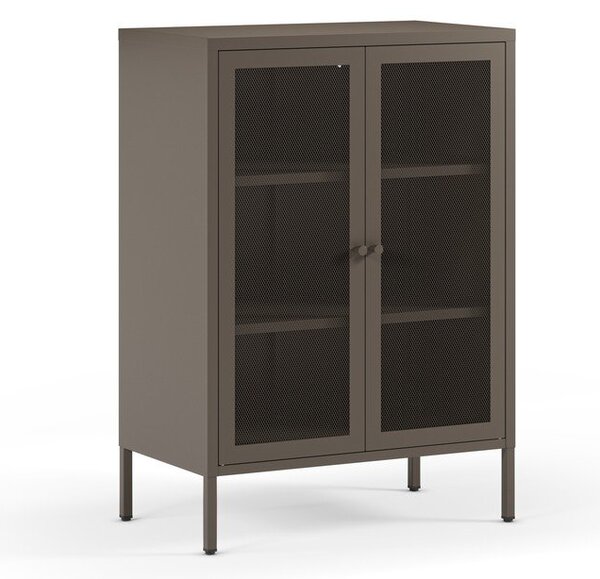 Сиво метално шкафче 70x100x40 cm Fayna – Marckeric