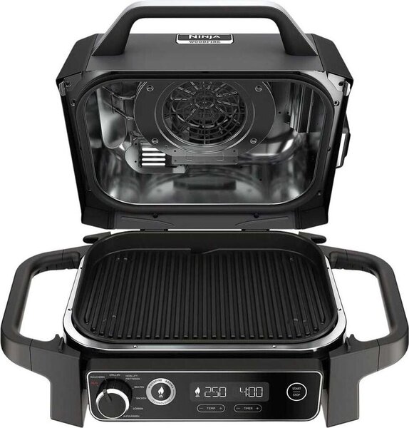 Електрическа скара Ninja OG701EU Woodfire, 2400W, сива