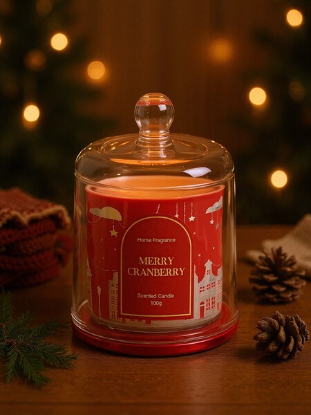 Sinsay - Ароматна свещ Merry Cranberry - червeн
