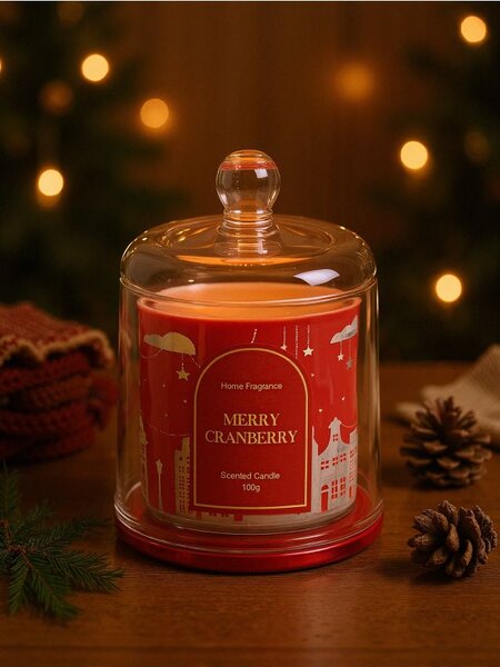 Sinsay - Ароматна свещ Merry Cranberry - червeн