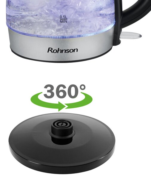 Електрическа кана Rohnson R-7640, 2200W, 1.7 L