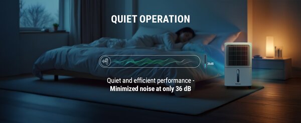 Обезвлажнител за въздух Rohnson, R-91812, 160W, до 45 м2, бял