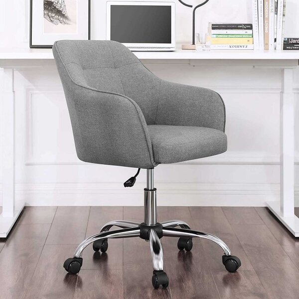 Стол за офис, Songmics, Сив, 60.8x58x86 см