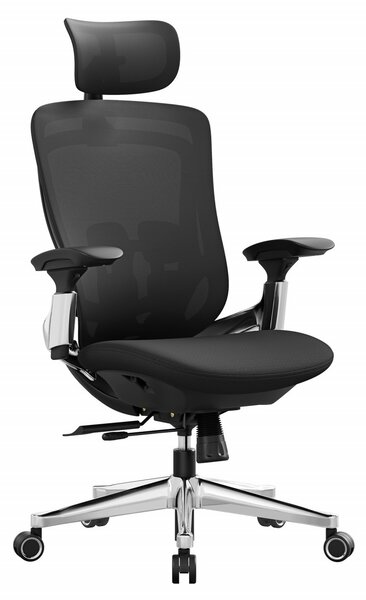Стол за офис, Songmics, Черен, 69.5x63x115-125 см