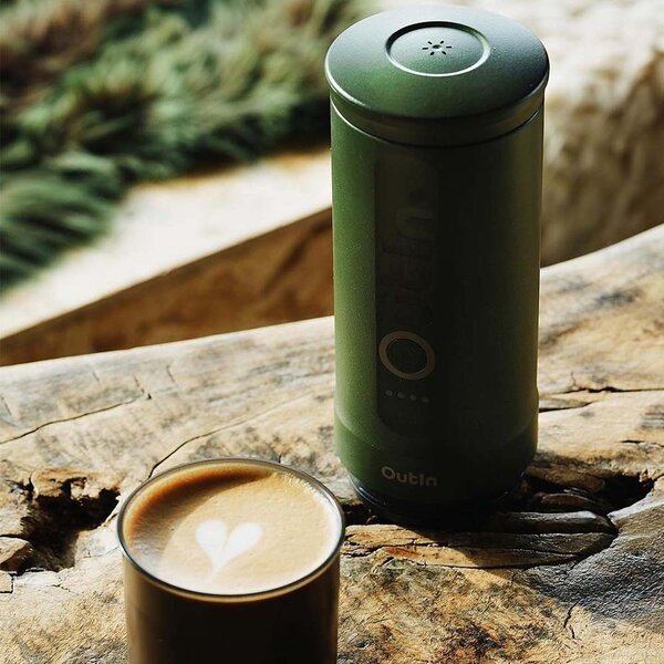 Преносима кафемашина Outin Nano, Forest Green + Калъф