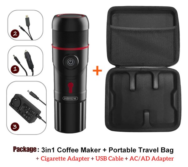 Преносима кафемашина HiBREW H4 Basic, 3 в 1, черна