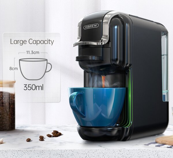 Мултифункционална кафемашина HiBREW H2B, 5 в 1, черна