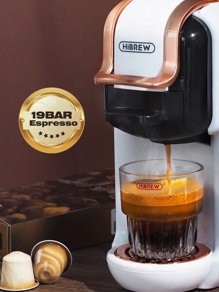 Мултифункционална кафемашина HiBREW H2B, 5 в 1, бяла