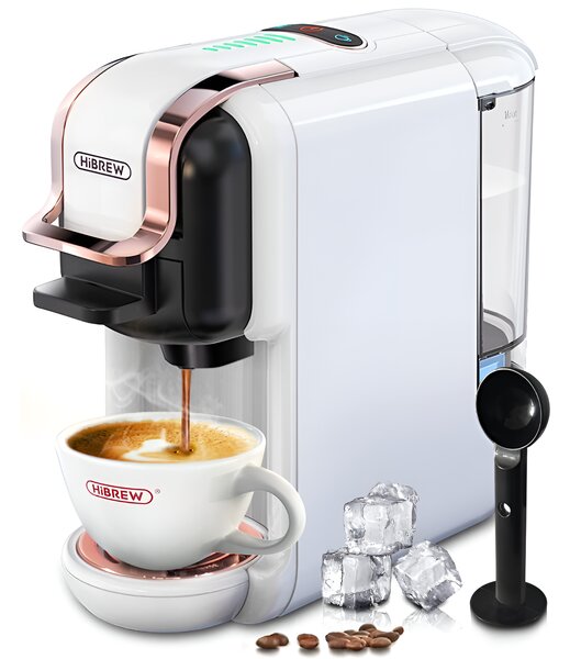 Мултифункционална кафемашина HiBREW H2B, 5 в 1, бяла