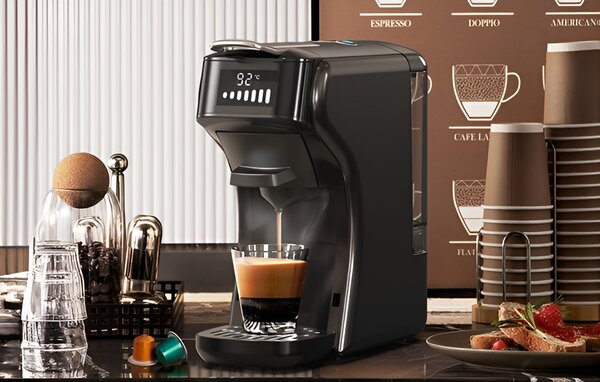 Мултифункционална кафемашина HiBREW H1B, 5 в 1, черна