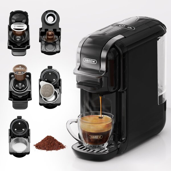 Мултифункционална кафемашина HiBREW H2B, 5 в 1, черна