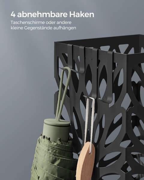Стойка за чадър Songmics черна 15.5x15.5x41 см