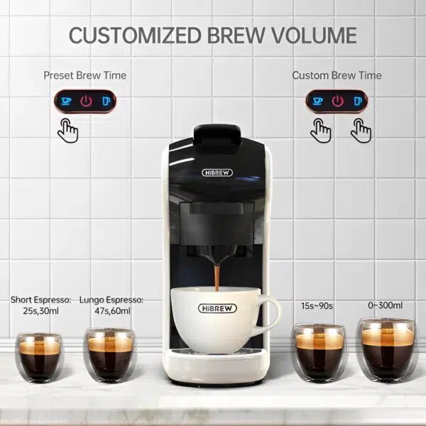 Мултифункционална кафемашина HiBREW H1A, 4 в 1, бяла