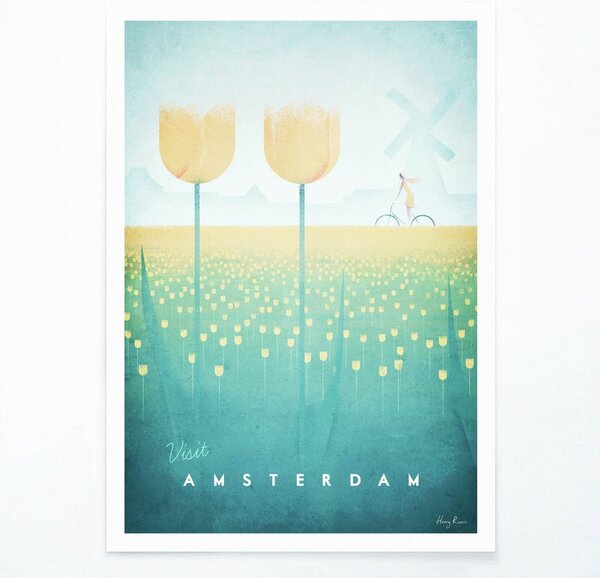 Плакат , 30 x 40 cm Amsterdam - Travelposter