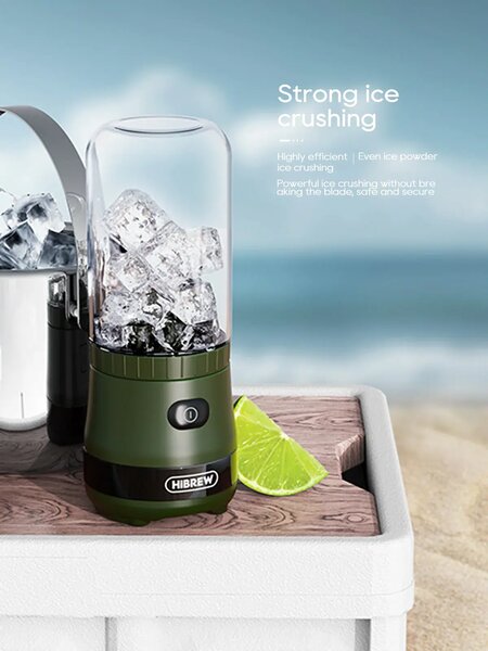 Преносима електрическа кафемелачка HiBrew G2, 3 в 1, зелена