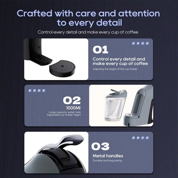 Мултикапсулна кафемашина HiBrew H17, 4 в 1