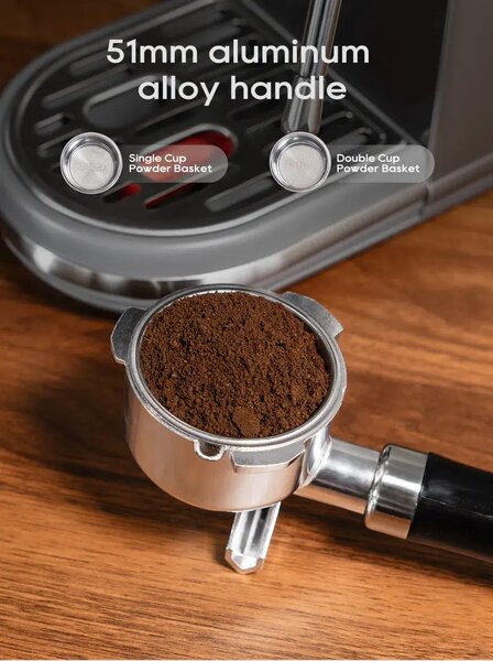 Кафемашина за еспресо HiBrew H10B, 20 бара, сива
