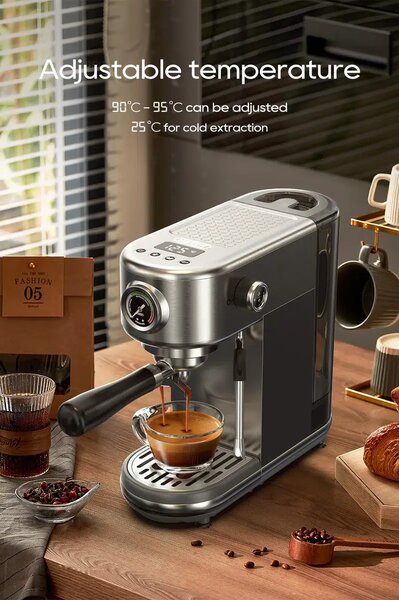 Кафемашина за еспресо HiBrew H10B, 20 бара, сива