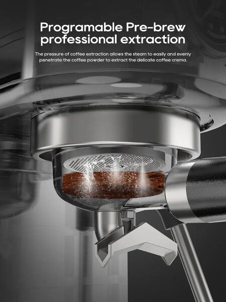 Кафемашина за еспресо HiBrew H10B, 20 бара, сива