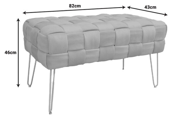 Табуретка Wenzo бежов велур 82x43x46 cm