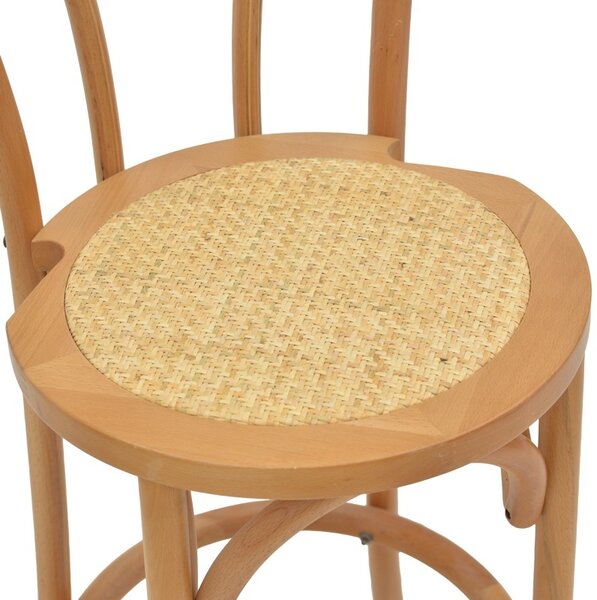Бар стол Thonet от естествена букова дървесина 41x50x105 cm