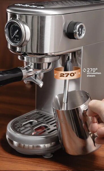 Кафемашина за еспресо HiBrew H10B, 20 бара, сива