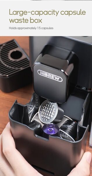 Кафемашина за еспресо HiBrew H15, черна