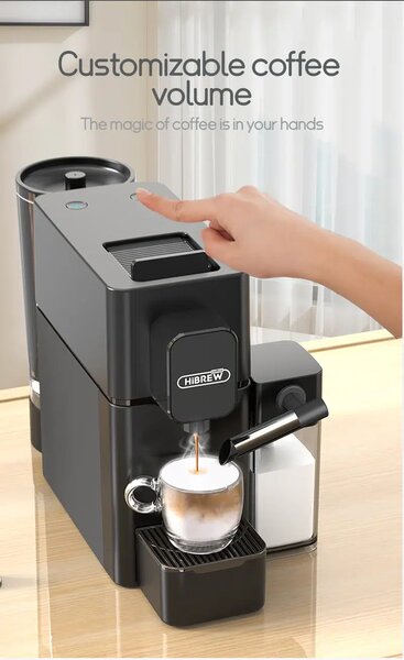 Кафемашина за еспресо HiBrew H15, черна
