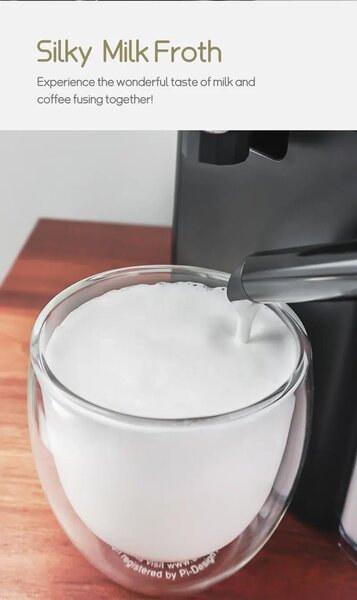 Кафемашина за еспресо HiBrew H15, черна