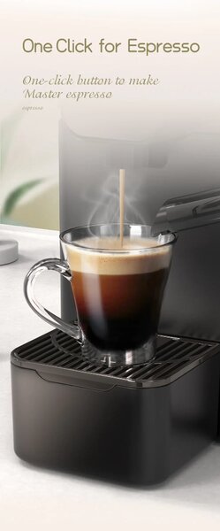 Кафемашина за еспресо HiBrew H15, черна