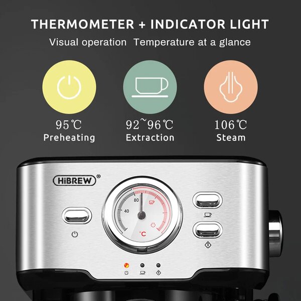 Кафемашина HiBREW H5, 20 бара, резервоар за вода 1.5Л