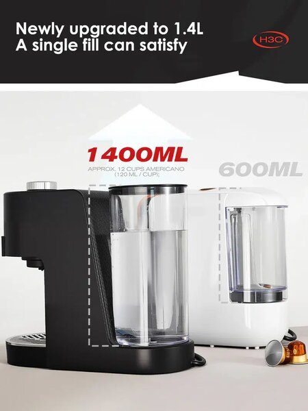 Мултикапсулна кафемашина HiBREW H3C, 3 в 1, черна