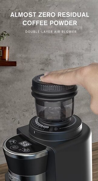 Електрическа кафемелачка с 34 степени на смилане HiBREW Grinder G3A, черна