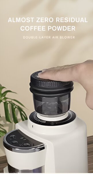 Електрическа кафемелачка с 34 степени на смилане HiBREW Grinder G3A, бяла