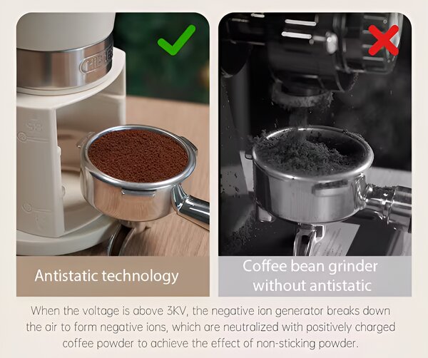 Електрическа кафемелачка с 34 степени на смилане HiBREW Grinder G3A, бяла