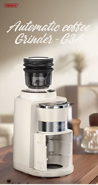 Електрическа кафемелачка с 34 степени на смилане HiBREW Grinder G3A, бяла