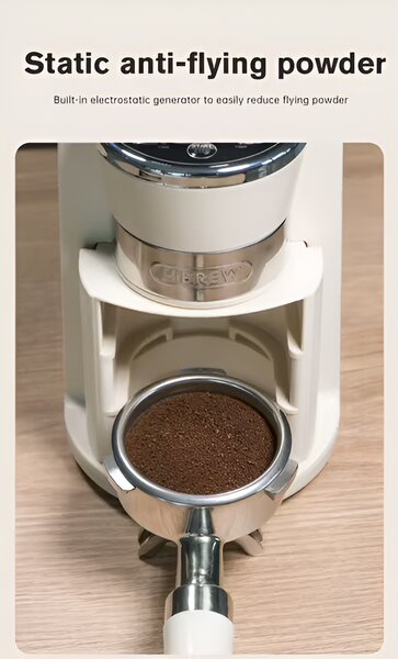Електрическа кафемелачка с 34 степени на смилане HiBREW Grinder G3A, бяла