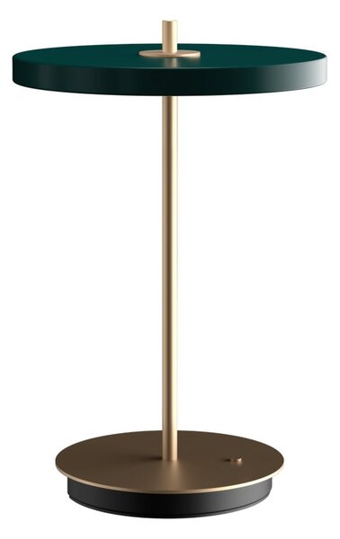 Зелена LED затъмняваща се настолна лампа с метален абажур (височина 31 cm) Asteria Move – UMAGE